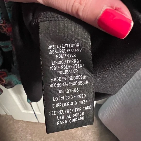 Paisley black & colors midi dress size 16. Fully lined new with tags. - Picture 5 of 5